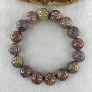 Certified Natural Alashan Agate Greyish Beads Bracelet 49.866g 17cm 13.4mm 16Beads - Huangs Jadeite and Jewelry Pte Ltd