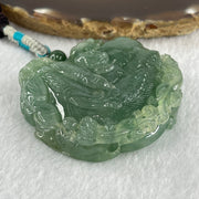 Grand Master Type A Semi Icy Light Green Jadeite Pixiu with 3 Baby Pixiu Double Side Pendant 75.67g 49.0 by 53.5 by 13.3mm - Huangs Jadeite and Jewelry Pte Ltd