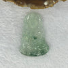 Certified Grandmaster Type A Icy Jelly Green with Dark Blueish Green Piao Hua Jadeite Guan Yin Pendent 18.74g 50.3 by 34.2 by 6.6mm - Huangs Jadeite and Jewelry Pte Ltd