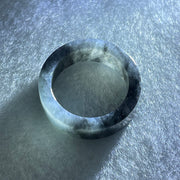 Type A Wuji Black Grey Jadeite Ring 3.70g 6.4 by 3.0mm US6.8 HK15 - Huangs Jadeite and Jewelry Pte Ltd