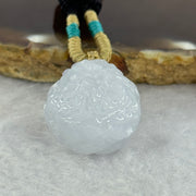 Type A Faint Lavender Jadeite Dragon Ball Pendant 13.34g 19.2 by 18.9mm - Huangs Jadeite and Jewelry Pte Ltd