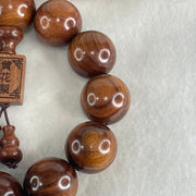 Natural Huang Hua Li Wood 黄花梨 Dalbergia odorifera Chinese Rosewood Beads Bracelet 70.47g 18cm 20.2mm 12 Beads - Huangs Jadeite and Jewelry Pte Ltd