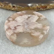 Natural Pink Flower Agate Oval Bangle Set | (63.99g | 54.6mm ID| 8.2 x 7.1mm | Blooming Self-Love & Emotional Renewal Anchor, Feng Shui Harmony & Petite Guifei Stacking Bangle Set) - Huangs Jadeite and Jewelry Pte Ltd