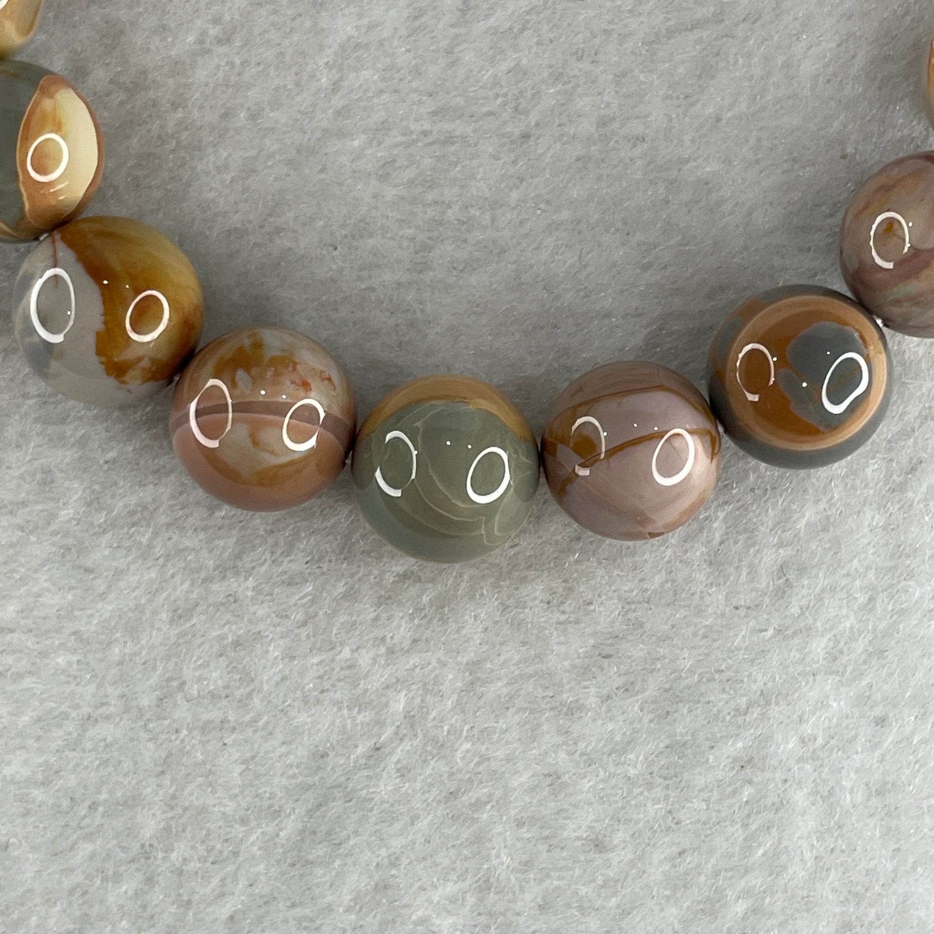 Certified Natural Alashan Agate Pink Beads Bracelet 30.49g 16.5cm 11.1mm 19Beads - Huangs Jadeite and Jewelry Pte Ltd