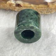 Natural Type A Old Mine Spicy Green Jadeite Lulutong Charm 5.63g 13.6 by 14.7mm (External Rough) - Huangs Jadeite and Jewelry Pte Ltd
