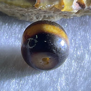 Natural Powerful Tibetan Old Oily Agate 1 Line Dzi Bead Heavenly Master (Tian Zhu) 1.81g 10.0 by 10.8mm - Huangs Jadeite and Jewelry Pte Ltd