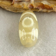 Natural Powerful Tibetan Old Oily Agate 3 Eyes Dzi Bead Heavenly Master (Tian Zhu) 三眼天诛 2.99g 20.0 by 10.1mm - Huangs Jadeite and Jewelry Pte Ltd