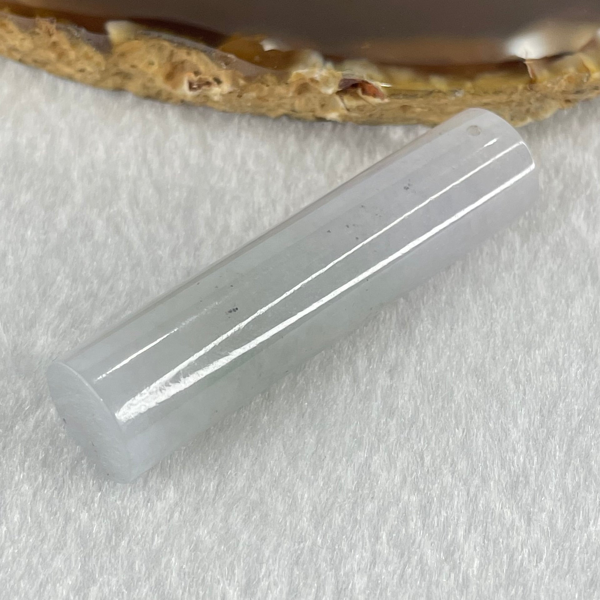 Type A Lavender with Wuji Grey Jadeite Pillar Pendant 20.30g 51.0 by 12.4mm - Huangs Jadeite and Jewelry Pte Ltd