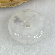 Type A Semi Icy Light Lavender With Wuji Grey Spots Jadeite Ping An Kou Charm/Pendant 2.80g 15.6 by 5.5mm - Huangs Jadeite and Jewelry Pte Ltd