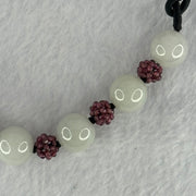 Type A Light Lavender Jadeite Beads Necklace 32.07g 13.3mm by 6 Beads - Huangs Jadeite and Jewelry Pte Ltd