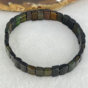 Very Good Grade Tourmaline Shou Pai Bracelet 13.94g 17cm 9.9 by 6.2mm 32pcs - Huangs Jadeite and Jewelry Pte Ltd