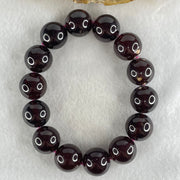 Natural Red Garnet Beads Bracelet 102.52g 17cm 15.8mm 14 Beads (1 Bead External Rough) - Huangs Jadeite and Jewelry Pte Ltd