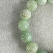 Type A Light Green Jadeite Beads Bracelet 66.03g 17cm 14.0mm 16 Beads (Some Internal and External Lines) - Huangs Jadeite and Jewelry Pte Ltd