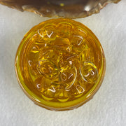 Yellow Liuli Wealth Pot with Ingot Yuan Bao Display Total Weight 152.83g 60.5 by 39.5mm - Huangs Jadeite and Jewelry Pte Ltd