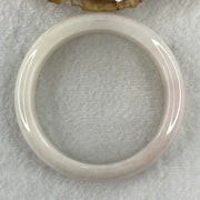 Certified Type A Natural Faint Lavender to White with Pinkish Jadeite Bangle 59.68g Inner Diameter 57.3mm 13.7 by 8.8mm (Close to Perfect) - Huangs Jadeite and Jewelry Pte Ltd