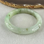 Type A Light Green with Green Patches Jadeite Bangle 43.14g Inner Diameter 53.2mm 10.6 by 8.0mm (Slight Internal Lines) - Huangs Jadeite and Jewelry Pte Ltd