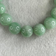 Type A Green Jadeite Beads Bracelet 59.95g 16cm 13.2mm 16 Beads - Huangs Jadeite and Jewelry Pte Ltd