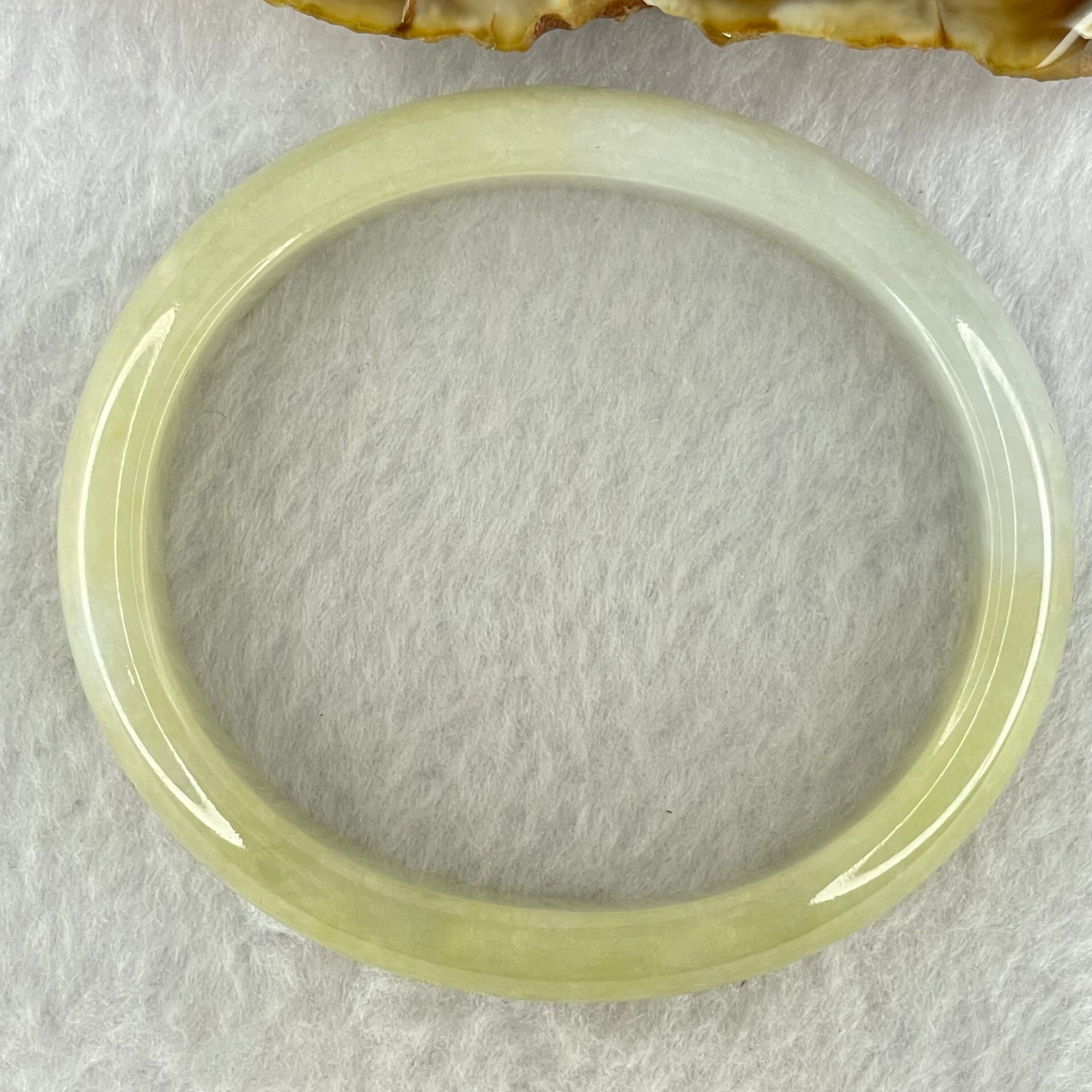 Type A Yellowish Green and Lavender Jadeite Bangle Internal Diameter 41.52g 55.1mm 12.8 by 6.8mm - Huangs Jadeite and Jewelry Pte Ltd
