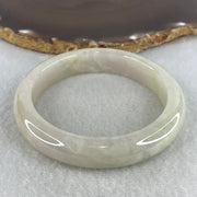 Certified Natural Type A Yellowish Green Jadeite Bangle | 59.3mm Inner Diameter (65.33g 12.9x8.5mm | Very Very Slight Internal Line | Abundance, Joy & Solar-Heart Synergy) - Huangs Jadeite and Jewelry Pte Ltd