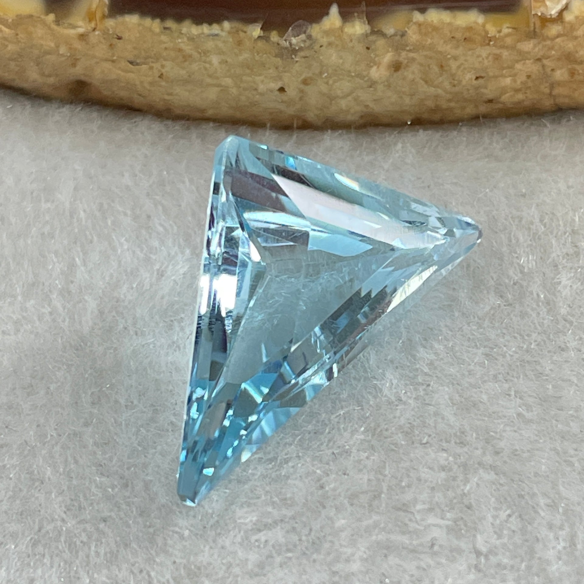 Natural Sky Blue Topaz Trillion Shape 10.32ct 21.3 by 12.4 by 7.9mm - Huangs Jadeite and Jewelry Pte Ltd