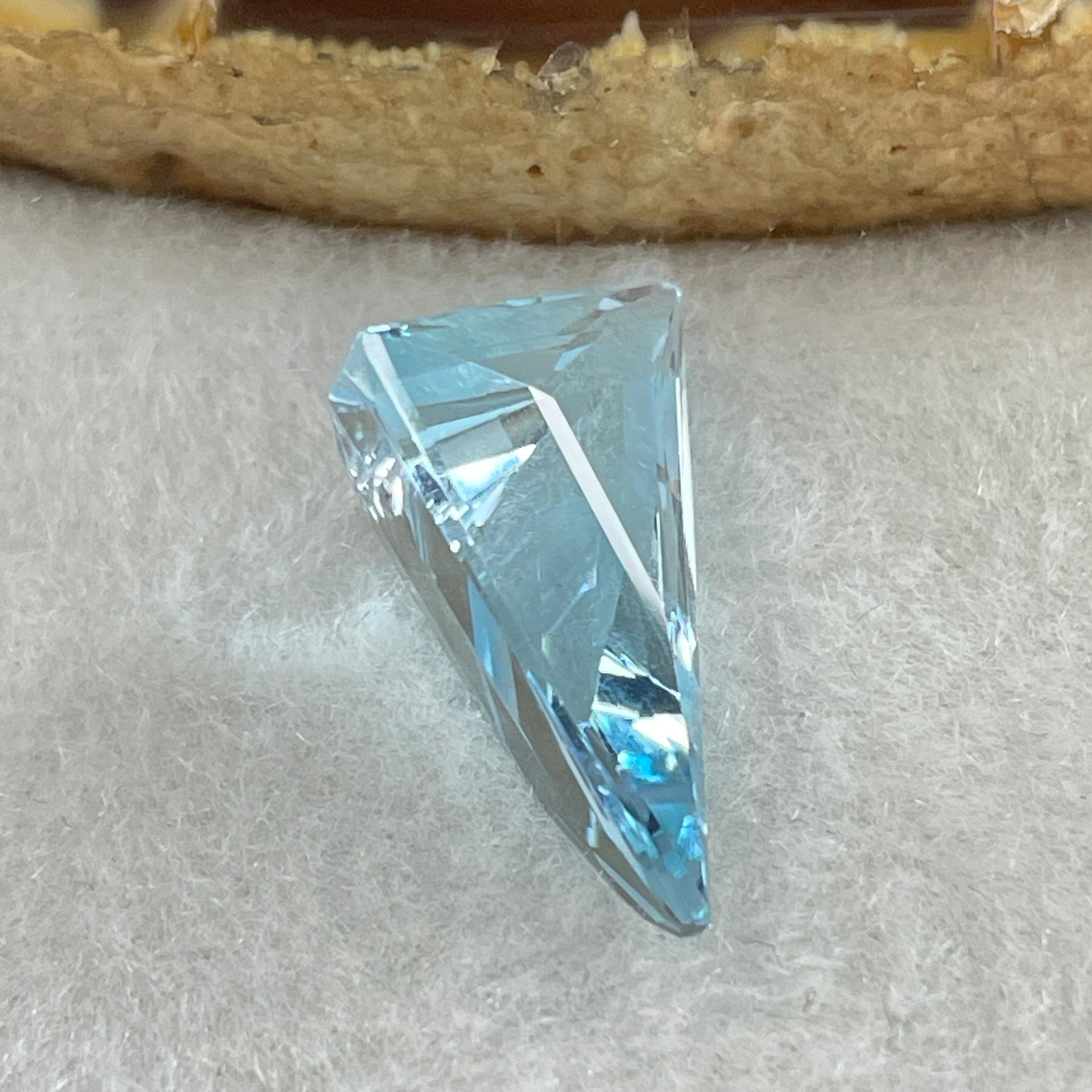 Natural Sky Blue Topaz Trillion Shape 10.32ct 21.3 by 12.4 by 7.9mm - Huangs Jadeite and Jewelry Pte Ltd