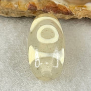 Natural Powerful Tibetan Old Oily Agate 3 Eyes Dzi Bead Heavenly Master (Tian Zhu) 三眼天诛 3.17g 20.1 by 10.4mm - Huangs Jadeite and Jewelry Pte Ltd