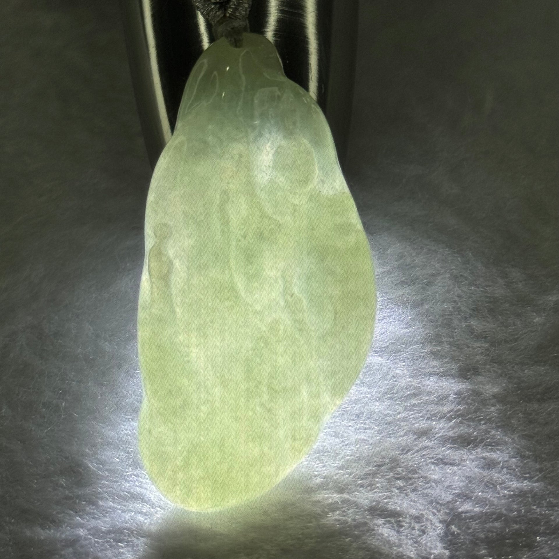 Type A Light Green Jadeite Benefactors Pendent 16.40g 47.8 by 23.6 by 6.1mm - Huangs Jadeite and Jewelry Pte Ltd