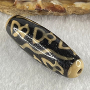 Natural Powerful Tibetan Old Oily Agate 9 Cai Shen Dzi Bead Heavenly Master (Tian Zhu) 九财神天珠 9.00g 38.2 by 13.0mm - Huangs Jadeite and Jewelry Pte Ltd