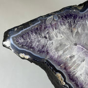 Natural Tree Shape Amethyst Cave with Wooden Stand Display 27,441.2g 410 by 235.0 by 505.0mm - Huangs Jadeite and Jewelry Pte Ltd