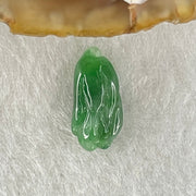Type A Old Mine Spicy Green Jadeite Cabbage Charm Stone For Setting 0.63g 14.1 by 6.9 by 3.7mm - Huangs Jadeite and Jewelry Pte Ltd