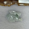 Type A Lavender with Green Piao Hua Jadeite Rabbit Pendant 7.12g 24.3 by 8.9 by 17.9mm - Huangs Jadeite and Jewelry Pte Ltd