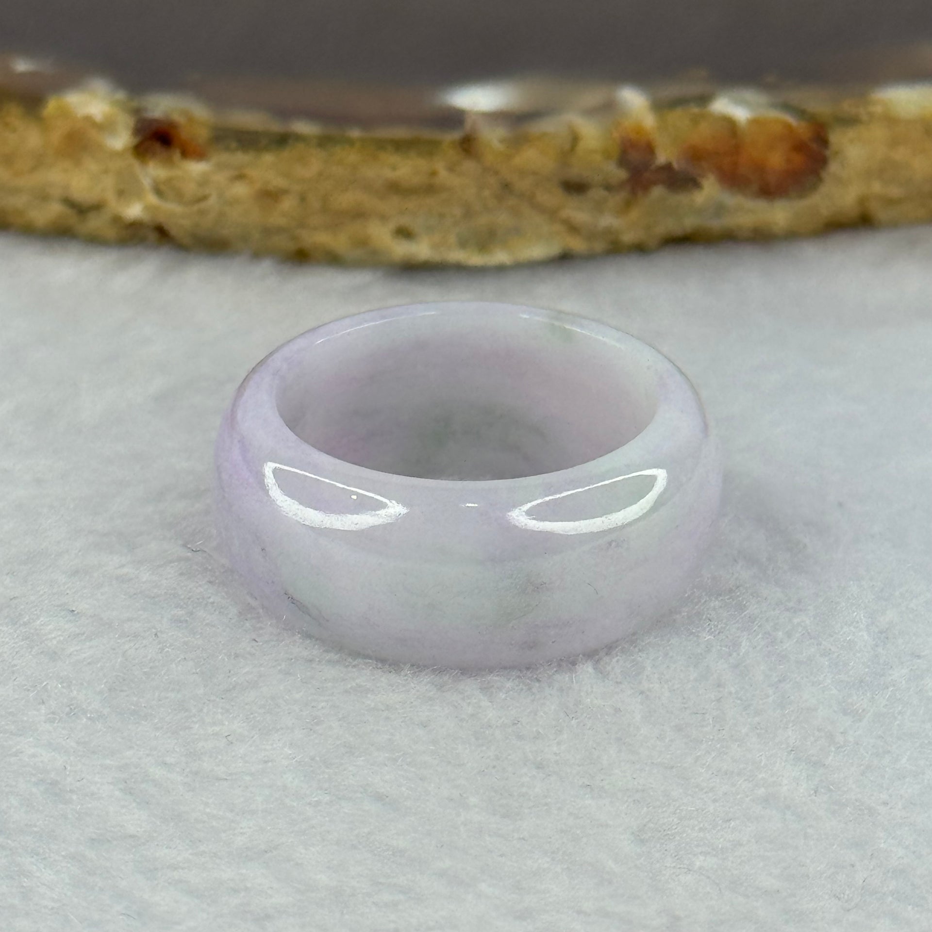 Type A Lavender Jadeite Ring 7.00g 10.2 by 3.6mm US9.5 HK21 - Huangs Jadeite and Jewelry Pte Ltd