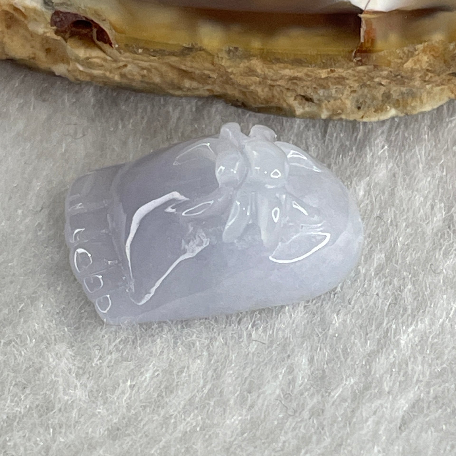 Natural Type A Lavender Jadeite Spider on Foot Charm Pendant 3.02g 18.4 by 12.5 by 8.9mm - Huangs Jadeite and Jewelry Pte Ltd