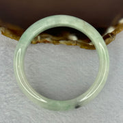 Type A Green With Grey Patch Jadeite Bangle 40.11g Internal Diameter 49.0mm 12.6 by 7.3mm (External Line) - Huangs Jadeite and Jewelry Pte Ltd