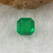Natural Colombia Vivid Green Emerald (Beryl) Cut-Cornered Square Step cut 0.48ct 4.8 by 4.7 by 3.3mm - Huangs Jadeite and Jewelry Pte Ltd