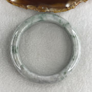 Natural Type A Light Green with Light Lavender and Blueish Green Piao Hua Jadeite Bangle 69.25g Internal Diameter 57.5mm 14.0 by 9.7mm (Close to Perfect) - Huangs Jadeite and Jewelry Pte Ltd