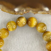 Good Grade Natural Yellow Tiger Eye Quartz Beads Bracelet 天然黄虎眼手链 40.15g 16cm 12.2mm 17 Beads - Huangs Jadeite and Jewelry Pte Ltd