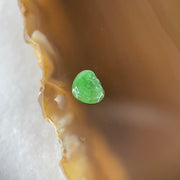 Type A Old Mine Full Green Jadeite Ruyi Charm Stone For Setting 0.16g 7.5 by 6.5 by 1.9mm - Huangs Jadeite and Jewelry Pte Ltd