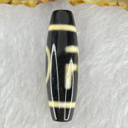 Natural Powerful Tibetan Old Oily Agate 1 Eye With Swastika Dzi Bead (Hotu Dzi) 7.43g 38.2 by 11.6mm - Huangs Jadeite and Jewelry Pte Ltd