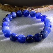 Natural Blue Kyanite Beads Bracelet 37.16g 16cm 10.3mm 19 Beads - Huangs Jadeite and Jewelry Pte Ltd