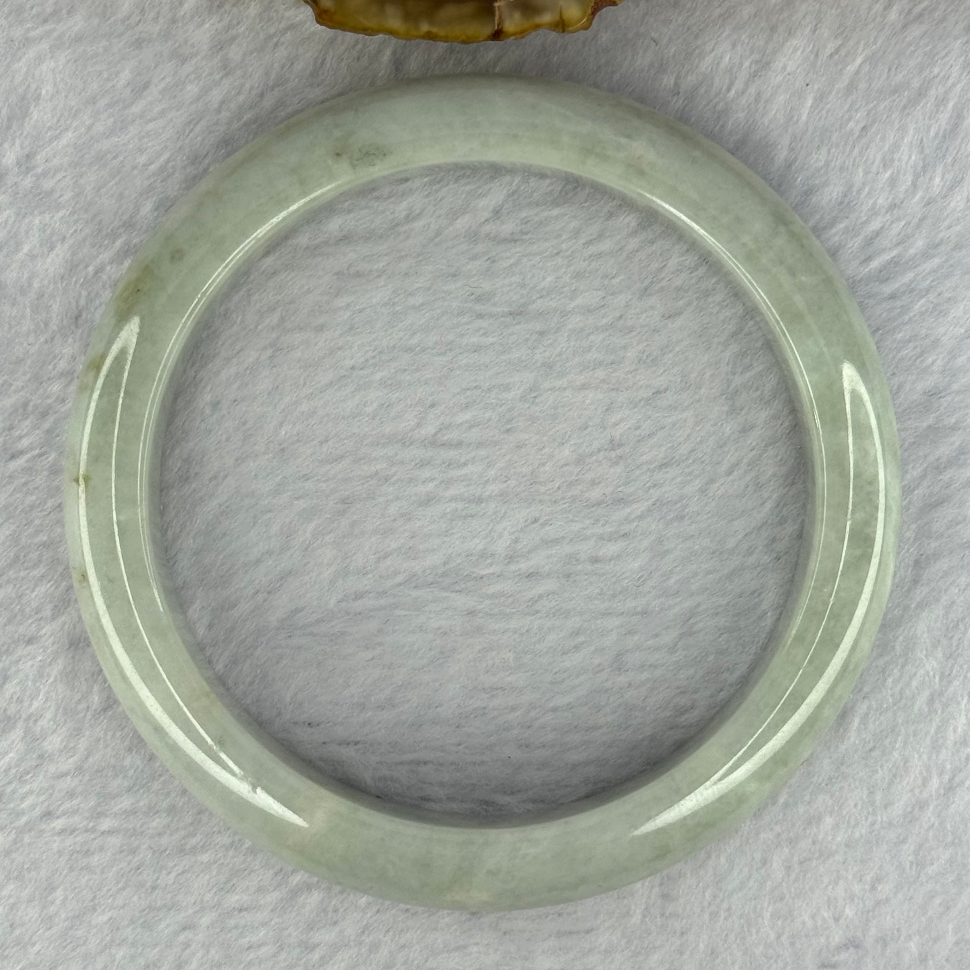 Type A Light Blueish Green Jadeite Bangle 60.01g Internal Diameter 60.1mm 12.4 by 18.3mm (Close to Perfect) - Huangs Jadeite and Jewelry Pte Ltd