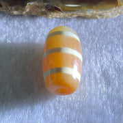 Natural Powerful Tibetan Old Oily Agate 3-Lines Dzi Bead Heavenly Master (Tian Zhu) 三行天诛 3.01g 18.3 by 10.4mm - Huangs Jadeite and Jewelry Pte Ltd