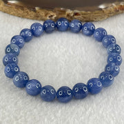 Natural Blue Kyanite Beads Bracelet 25.40g 15.5cm 8.9mm 22 Beads - Huangs Jadeite and Jewelry Pte Ltd