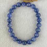 Natural Blue Kyanite Beads Bracelet 25.64g 16cm 8.9mm 22 Beads - Huangs Jadeite and Jewelry Pte Ltd
