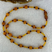 Natural Mixed Color (Golden, Red, Butterscotch) Amber Beads Necklaces 6.48g 46cm 6.4 by 6.3mm 20 Beads - Huangs Jadeite and Jewelry Pte Ltd