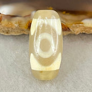 Natural Powerful Tibetan Old Oily Agate 3 Eyes Dzi Bead Heavenly Master (Tian Zhu) 三眼天诛 2.71g 20.1 by 9.8mm - Huangs Jadeite and Jewelry Pte Ltd