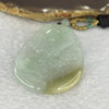 Grand Master Type A Sky Blue with Yellow Jadeite Guan Yin with Dragon 玉龙观音 Pendant 31.86g 59.37 by 45.9 by 5.6mm - Huangs Jadeite and Jewelry Pte Ltd