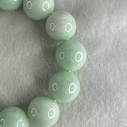 Type A Light Green Jadeite Beads Bracelet 89.10g 15cm 16.0mm 13 Beads (Very Slight Internal Lines) - Huangs Jadeite and Jewelry Pte Ltd