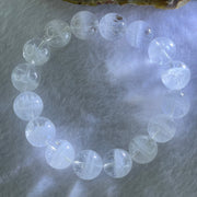 Natural White Phantom Quartz Beads Bracelet 66.98g 20cm 14.7mm 16 Beads - Huangs Jadeite and Jewelry Pte Ltd