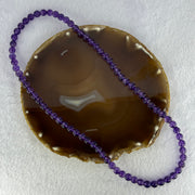 Good Grade Natural Amethyst Necklace 46.46g 52cm 7.7mm 75 Beads - Huangs Jadeite and Jewelry Pte Ltd